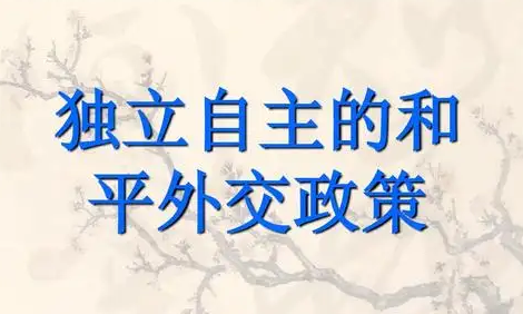 高考政治备考考点：我国独立自主的和平外交政策