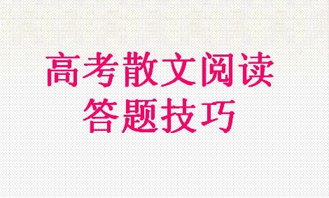 2023高考语文散文阅读理解如何答